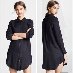 Rails Flannel Shirt Bianca Dress in Charcoal Shadow Size Small